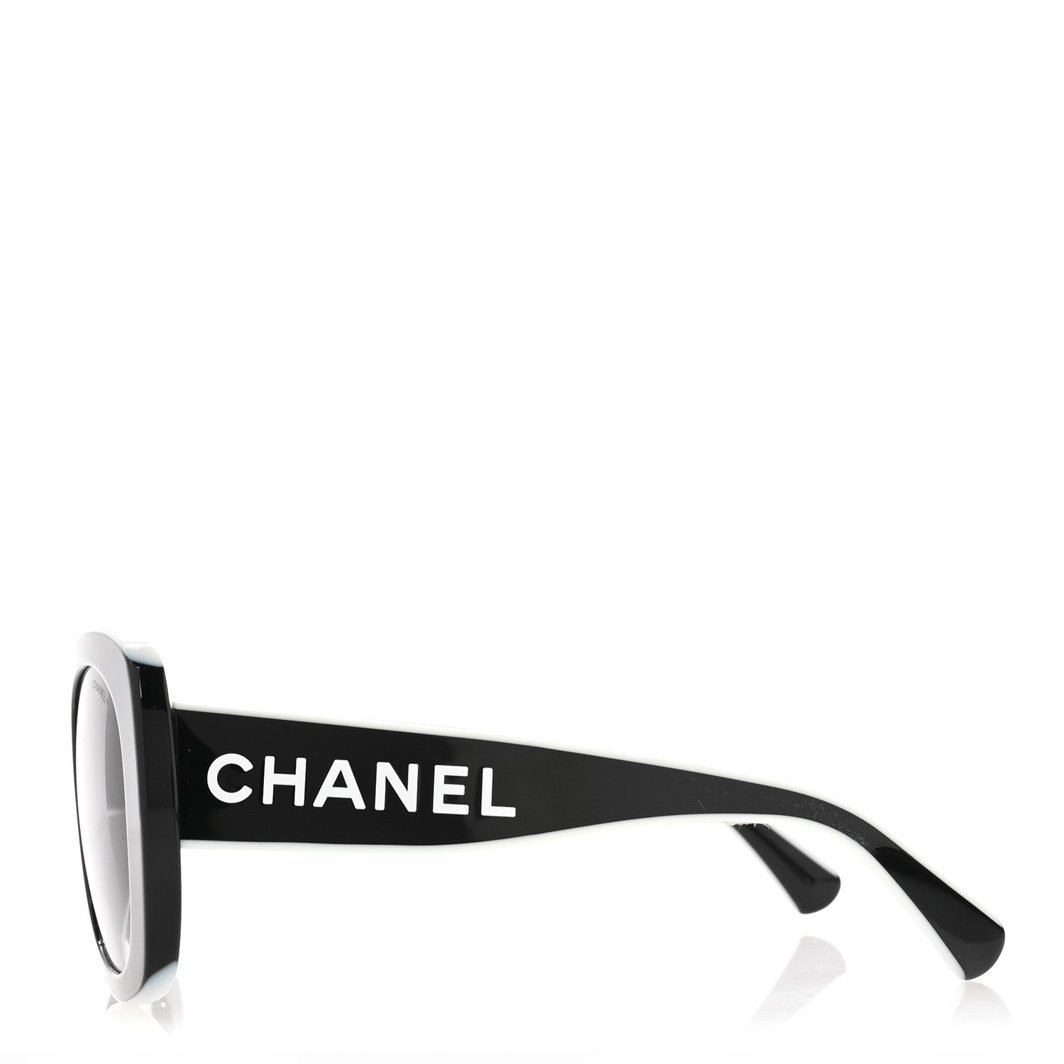 Chanel Acetate Sunglasses 71414 Black White 4 of 8