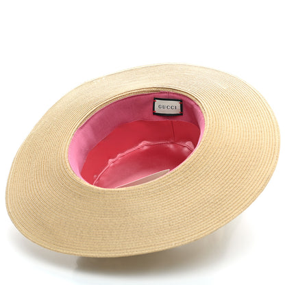 Gucci Woven Rope Straw New Flora Alba Hat M White 7 of 8