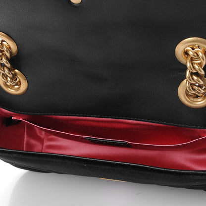 Gucci Velvet Matelasse Mini GG Marmont Shoulder Bag Black 5 of 7