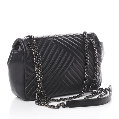 Chanel Lambskin Small CC Crossing Flap Black 2 of 12