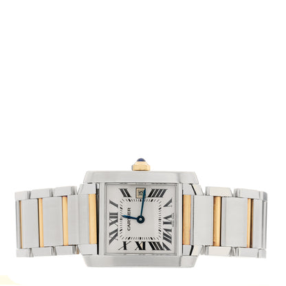Cartier Stainless Steel 18K Yellow Gold 25mm Tank Francaise Quartz Watch 2 of 5