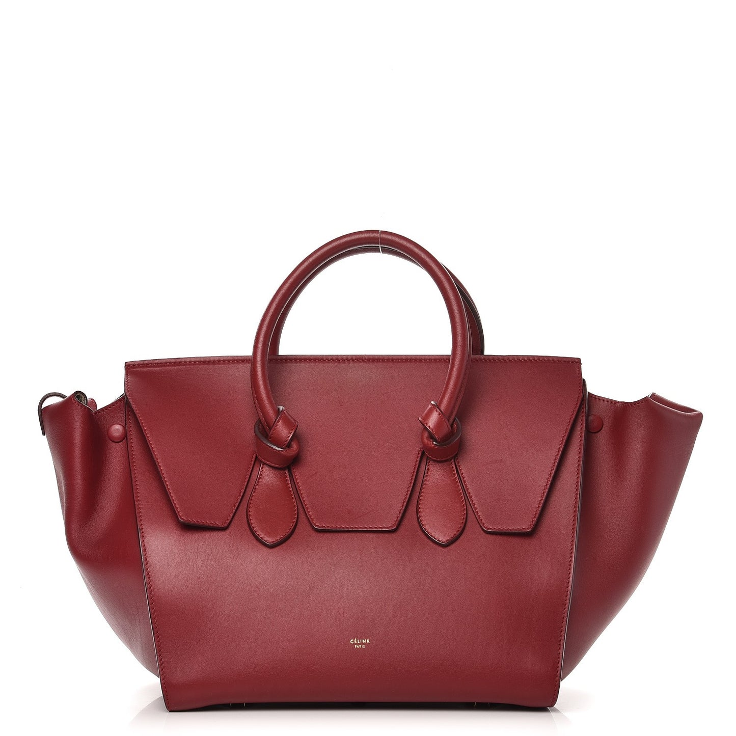 Smooth Calfskin Small Tie Knot Tote Red