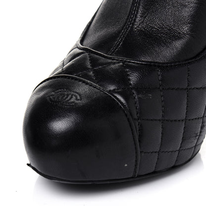 Chanel Lambskin Quilted CC Booties 39 Black 12 of 12
