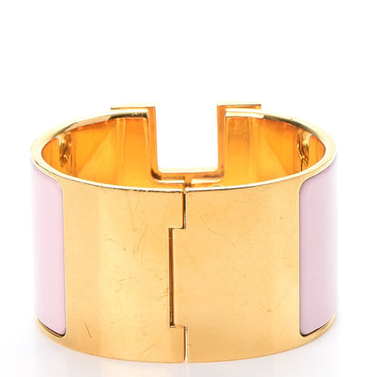 Hermes Enamel Extra Wide Clic Clac H Bracelet PM Rose Poudre 3 of 10