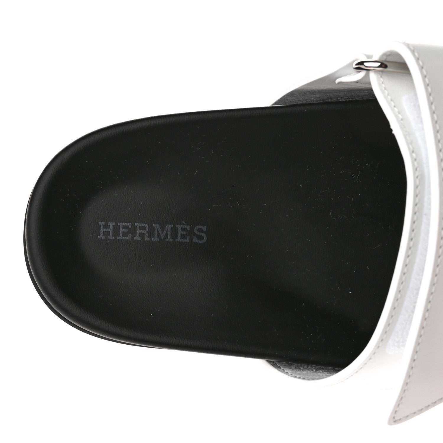 Hermes Calfskin Womens Chypre Sandals 36.5 White 7 of 9