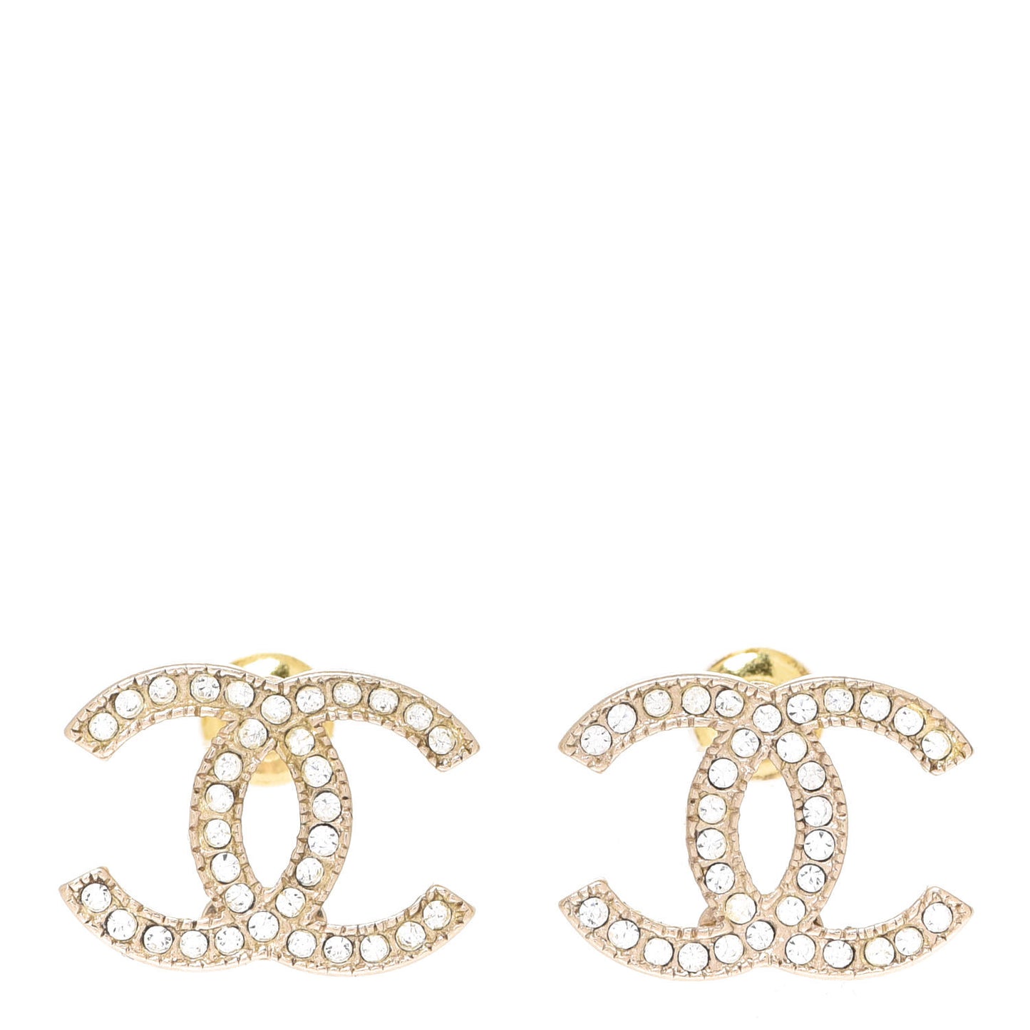 Crystal CC Earrings Gold