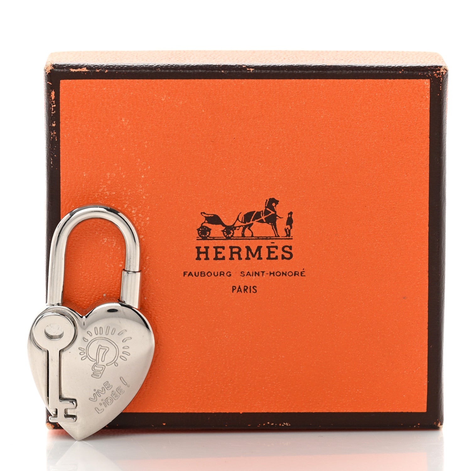 Hermes Palladium Annee De La Fantaisie Heart Cadena Lock 4 of 4