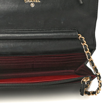 Chanel Aged Calfskin Quilted Reissue Wallet On Chain WOC Black 6 of 27