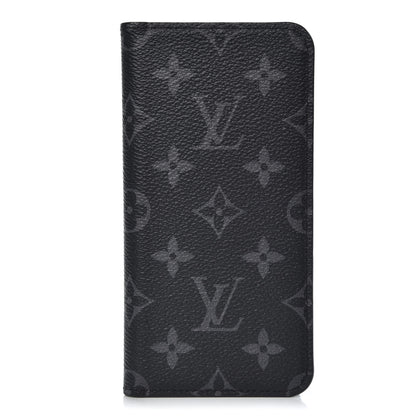 Louis Vuitton Monogram Eclipse iPhone XS Max Folio Case 1 of 7
