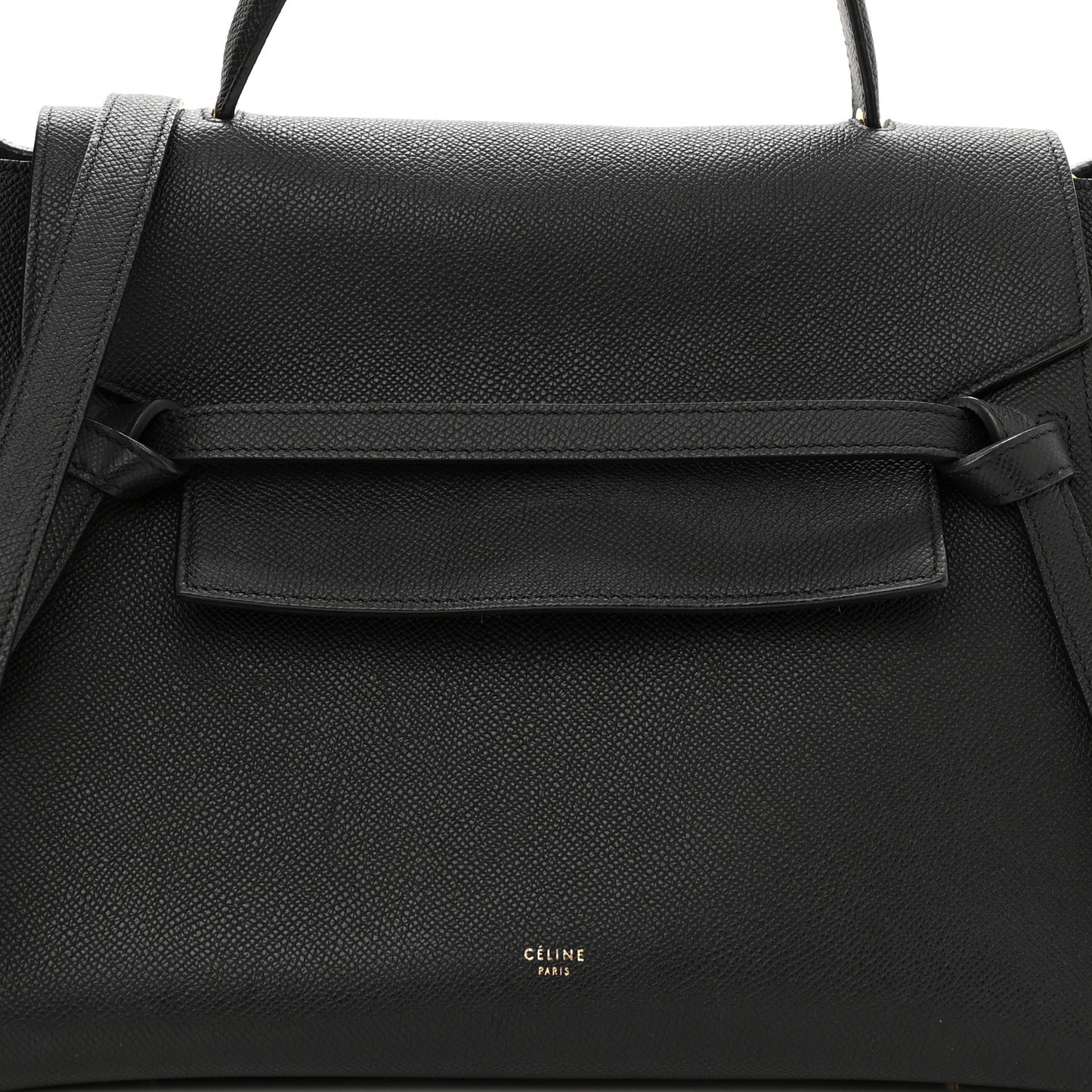 Grained Calfskin Mini Belt Bag Black