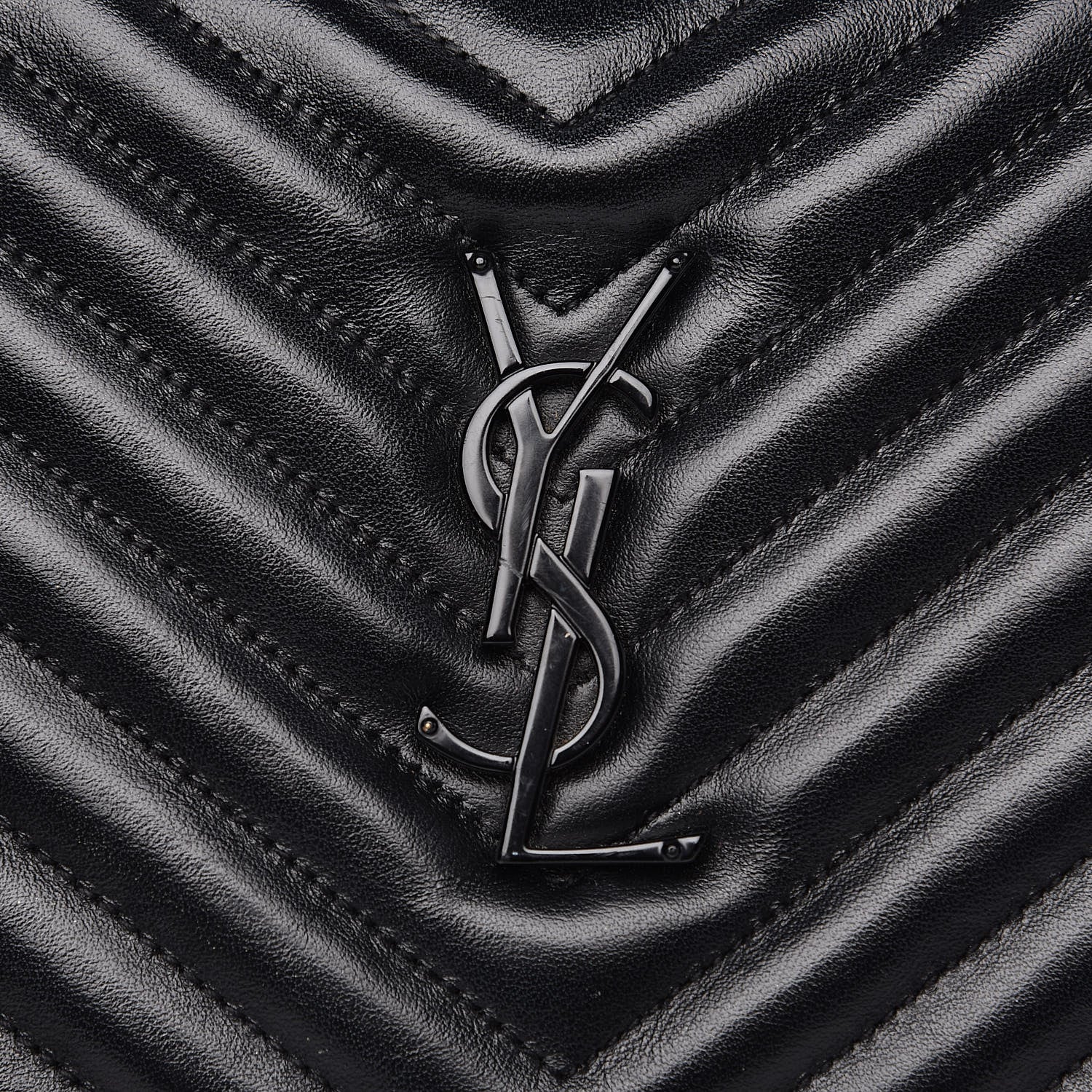 Saint Laurent Calfskin Matelasse Monogram Lou Camera Bag Black 10 of 12
