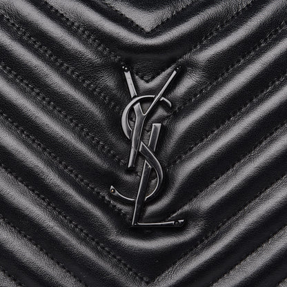 Saint Laurent Calfskin Matelasse Monogram Lou Camera Bag Black 10 of 12