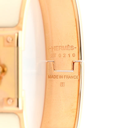 Hermes Enamel Anneau Bracelet PM White 4 of 5