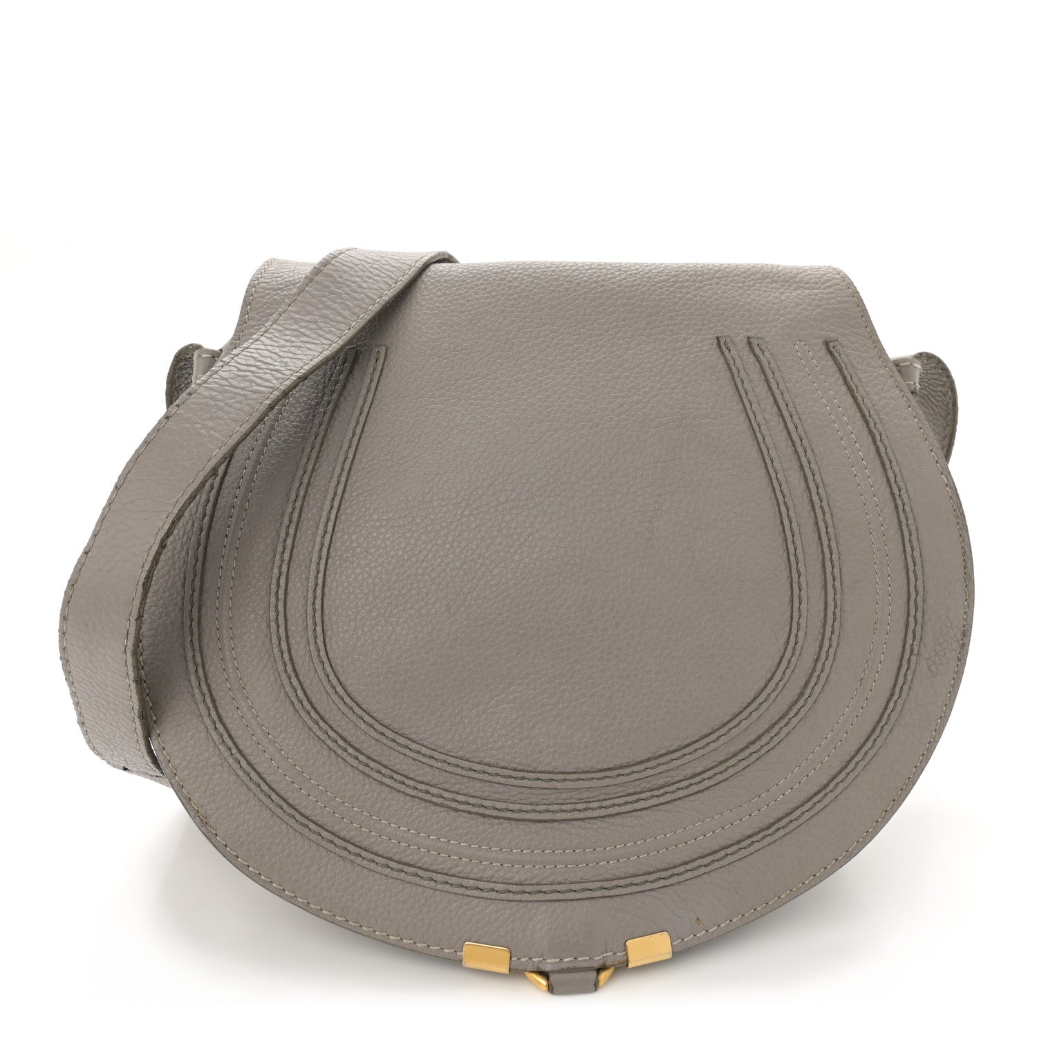 Chloe Calfskin Medium Marcie Round Crossbody Bag Cashmere Grey 1 of 17