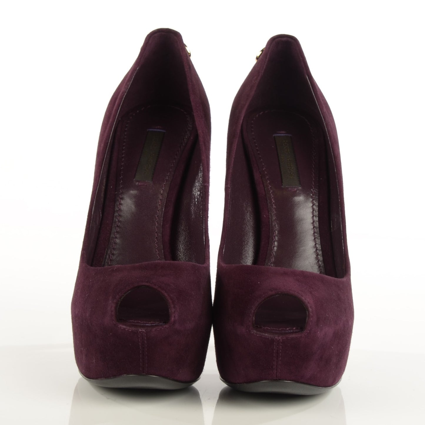 Suede Oh Really Peep Toe Pumps 36.5 Amarante