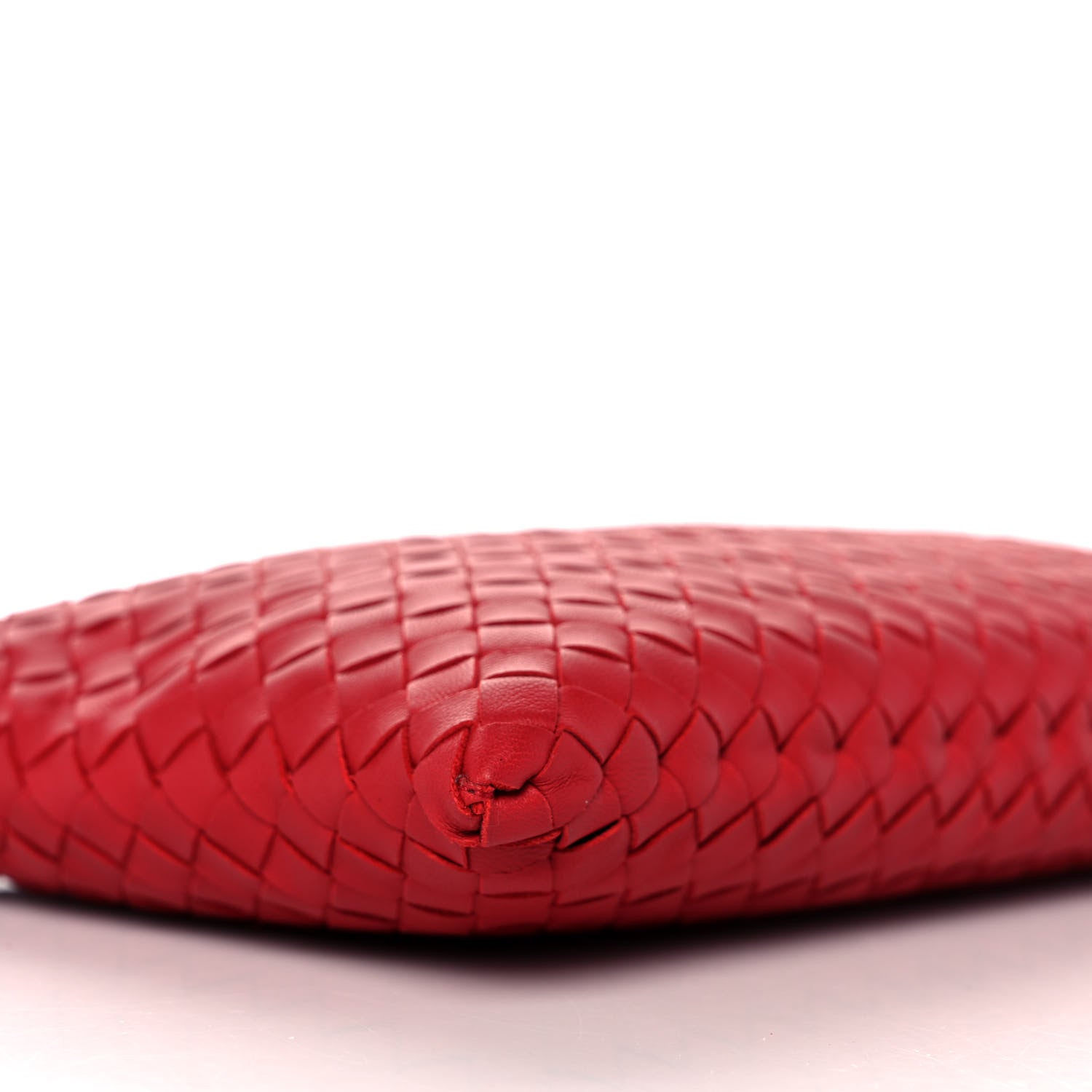Bottega Veneta Nappa Intrecciato Biletto Chain Crossbody Red 7 of 8