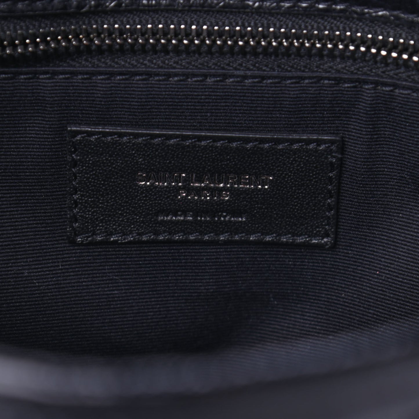 Crinkled Calfskin Matelasse Monogram Medium Niki Chain Satchel Black