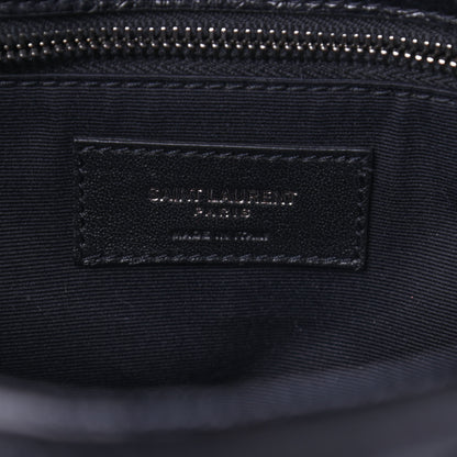 Saint Laurent Crinkled Calfskin Matelasse Monogram Medium Niki Chain Satchel Black 6 of 8