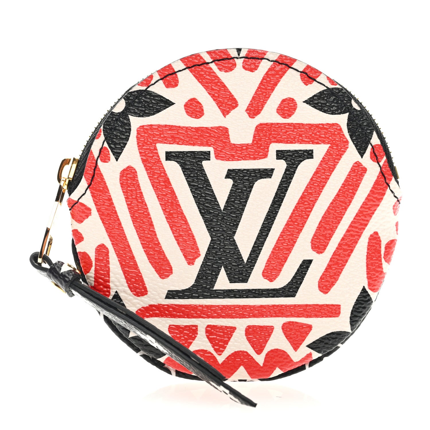 Louis Vuitton Monogram Giant Crafty Round Coin Purse Creme Rouge 1 of 6