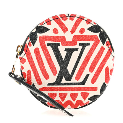Louis Vuitton Monogram Giant Crafty Round Coin Purse Creme Rouge 1 of 6
