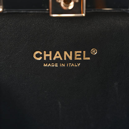Chanel Plexiglass Perfume Bottle Clutch Black 6 of 11