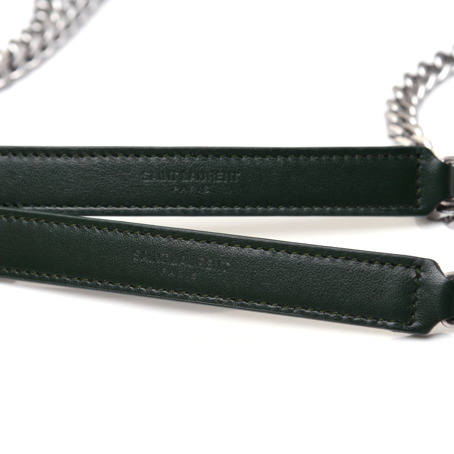 Calfskin Y Quilted Monogram Medium Loulou Chain Satchel Olive
