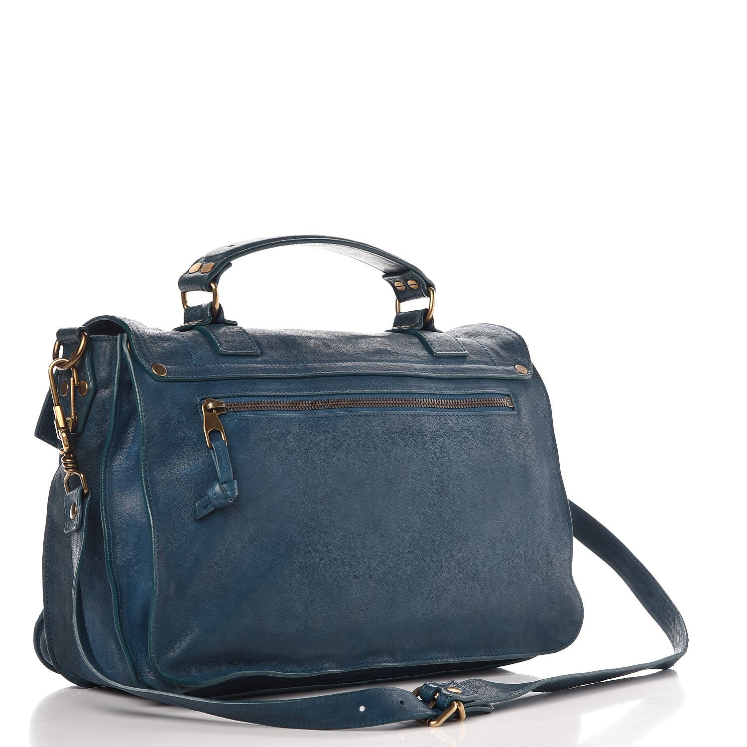 Proenza Schouler Lambskin Medium PS1 Satchel Sea Blue 4 of 13