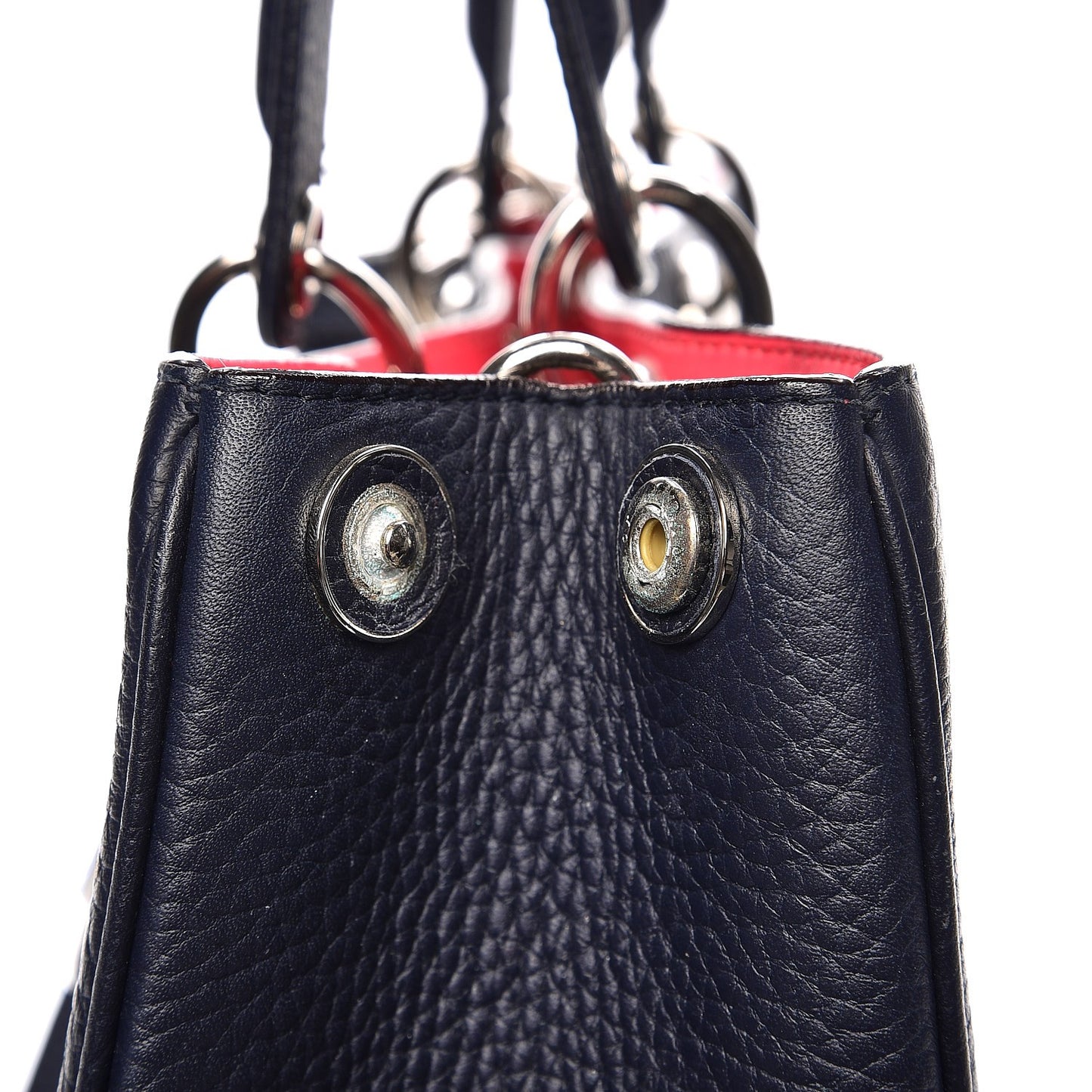 Bullcalf Medium Diorissimo Tote Navy Fuchsia