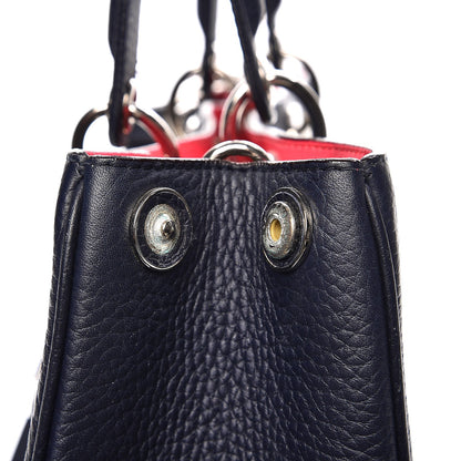 Christian Dior Bullcalf Medium Diorissimo Tote Navy Fuchsia 9 of 28