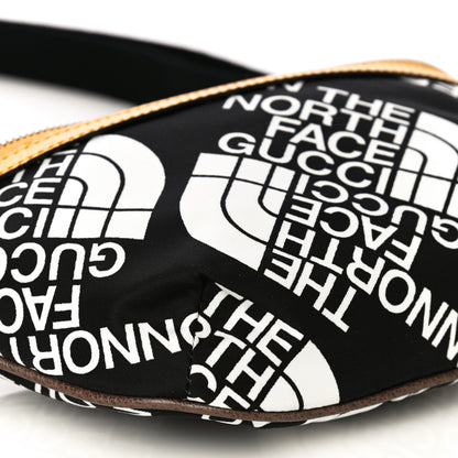 Gucci X THE NORTH FACE Econyl Nylon Belt Bag Black Ivory Crop 9 of 11