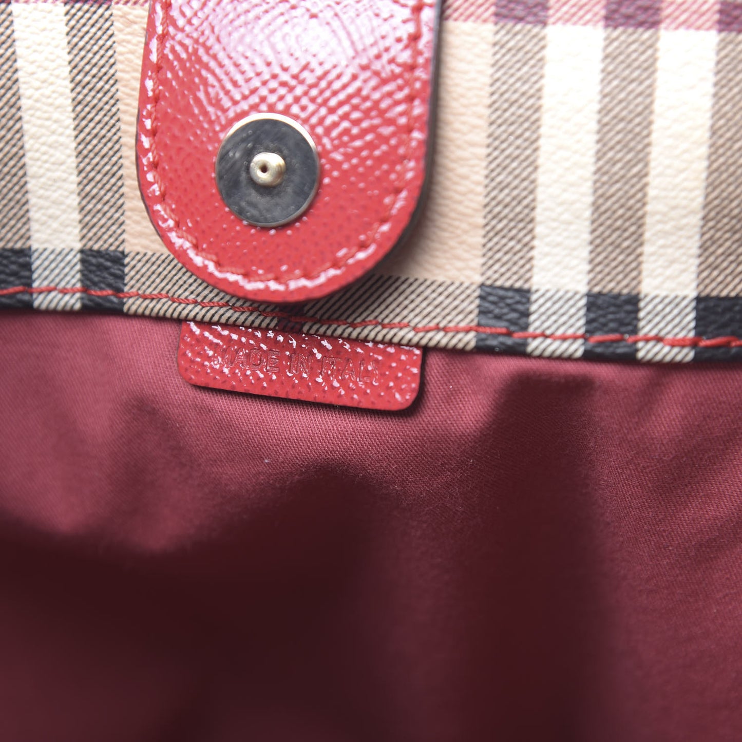 Haymarket Check Small Canterbury Tote Military Red