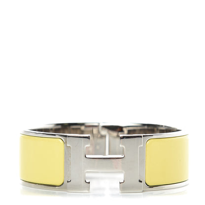 Hermes Enamel Wide Clic Clac H Bracelet PM Jaune D’Or 1 of 5