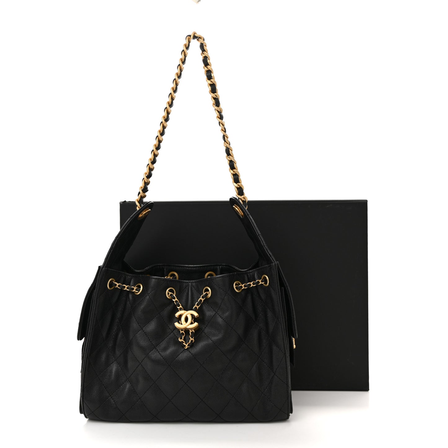 Caviar Quilted Small Chanel 25 Handbag Black