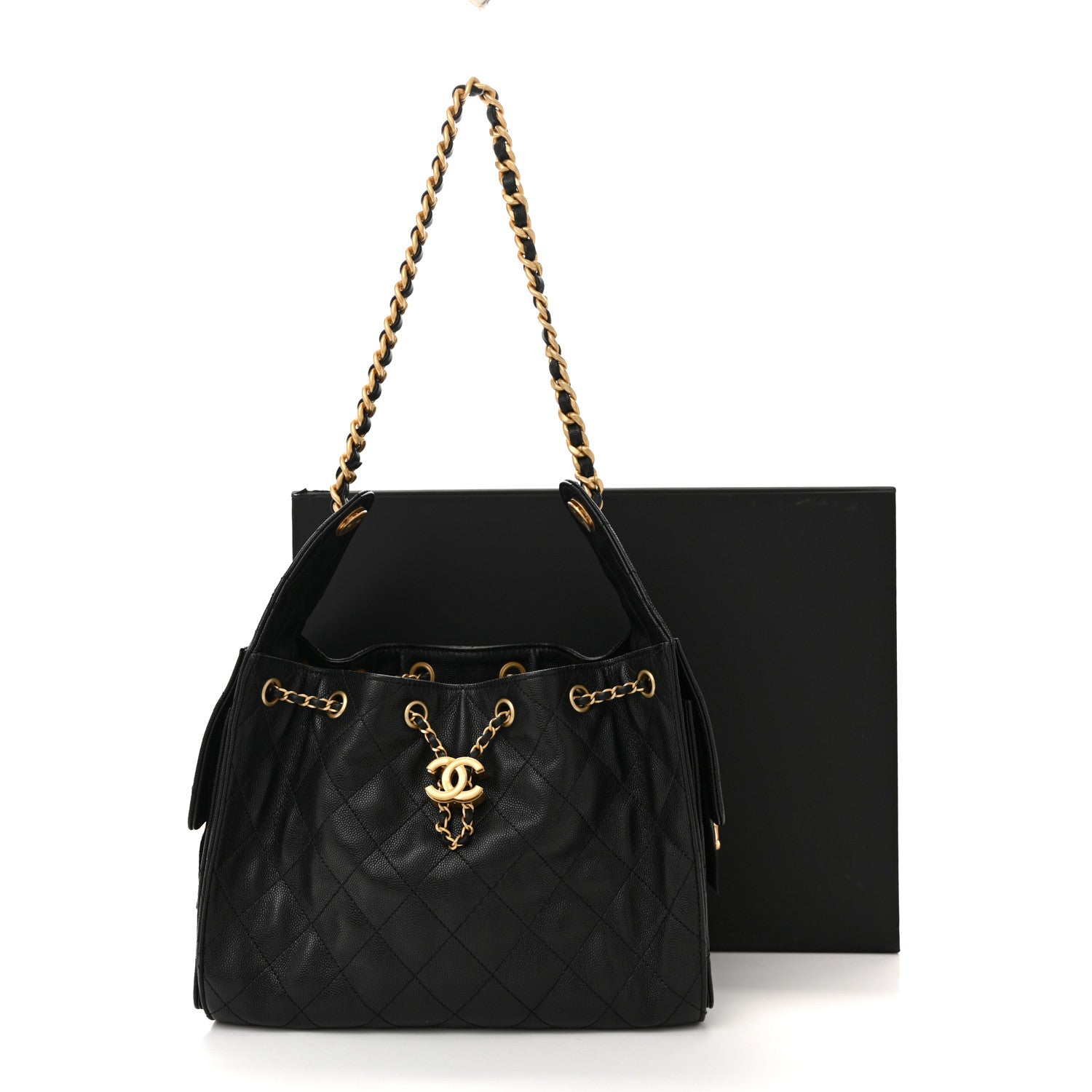 Chanel Caviar Quilted Small Chanel 25 Handbag Black 12 of 12