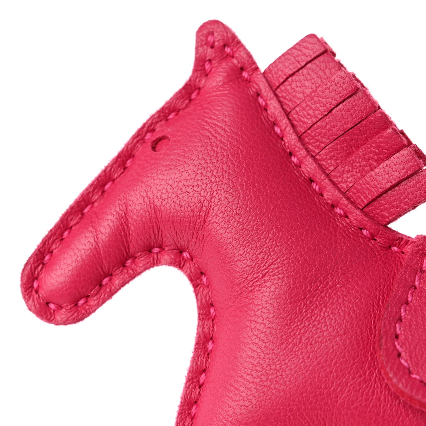 Milo Lambskin Grigri Rodeo Horse Bag Charm PM Rose Mexico