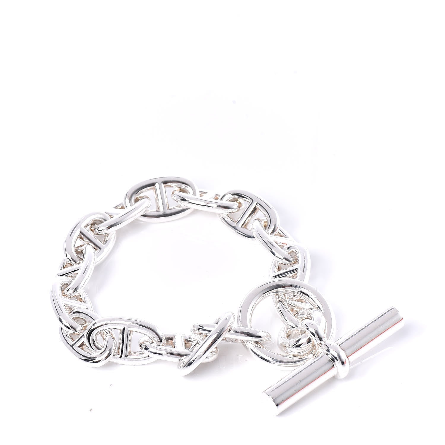 Hermes Sterling Silver MM Chaine d'Ancre Bracelet 3 of 5