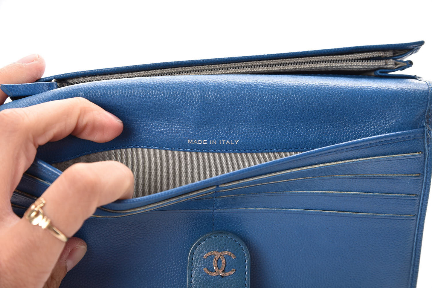 Caviar Sevruga French Wallet Blue