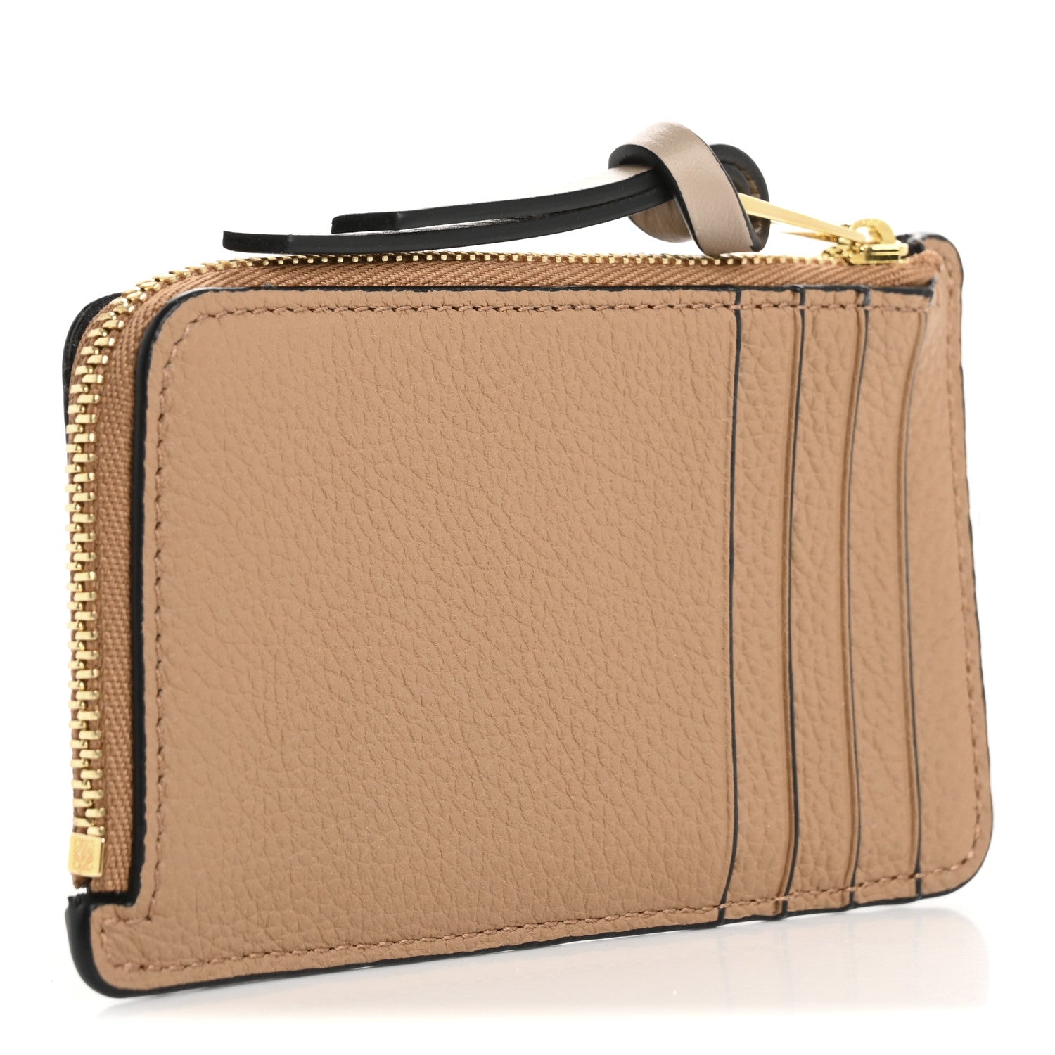 Loewe Soft Grained Calfskin Coin Card Holder Toffee 3 of 7