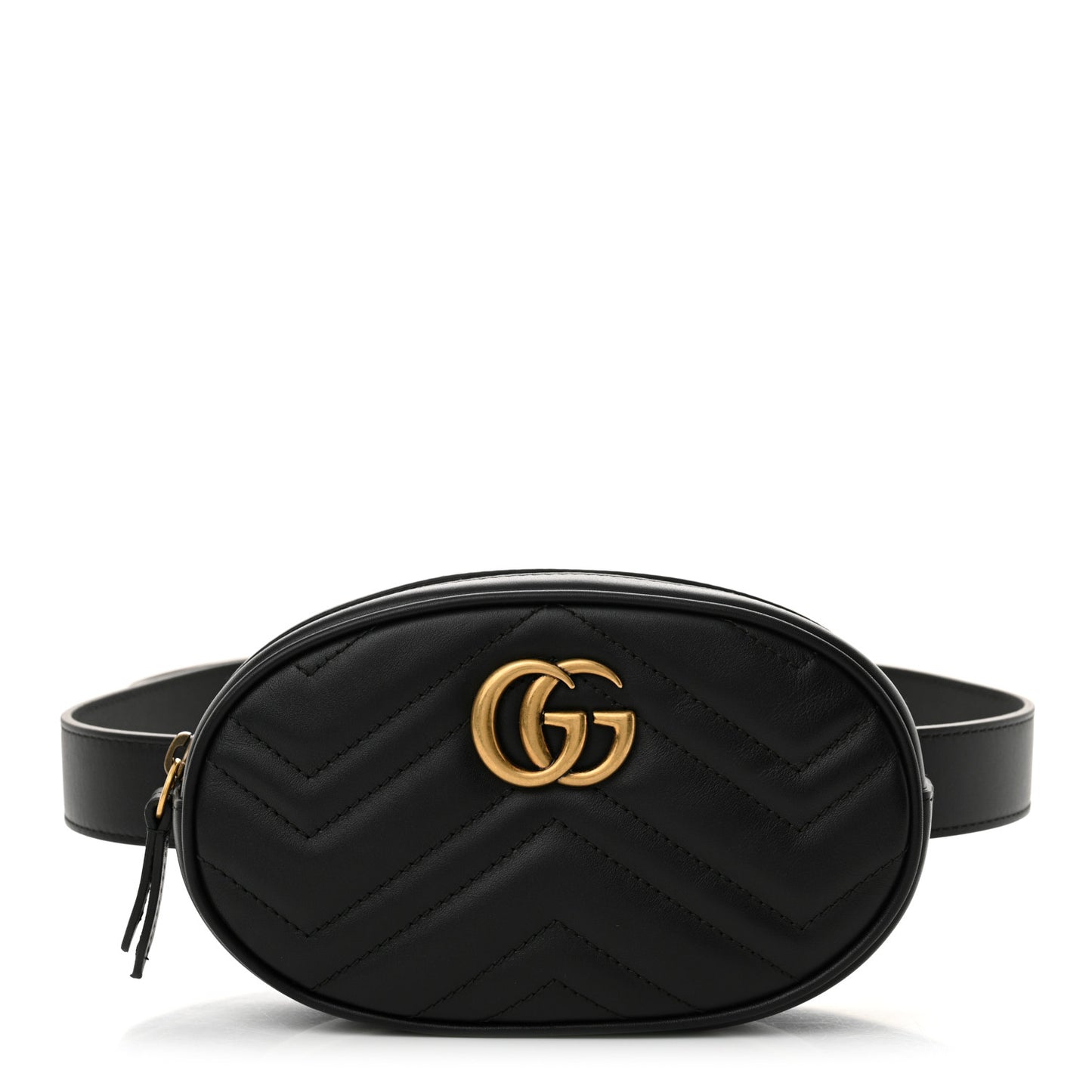 Calfskin Matelasse GG Marmont Belt Bag 85 34 Black