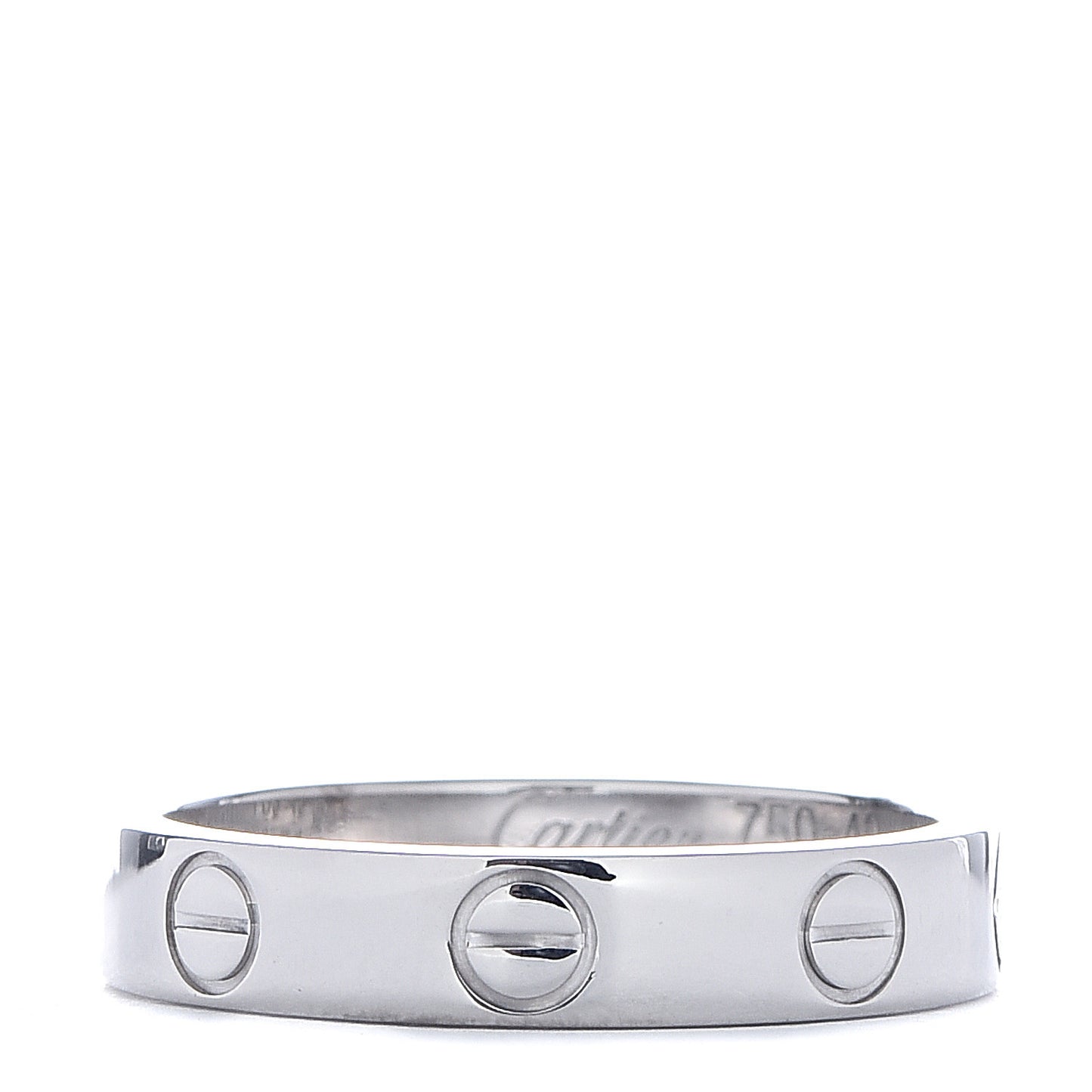18K White Gold 3.5mm LOVE Wedding Band Ring 49 5