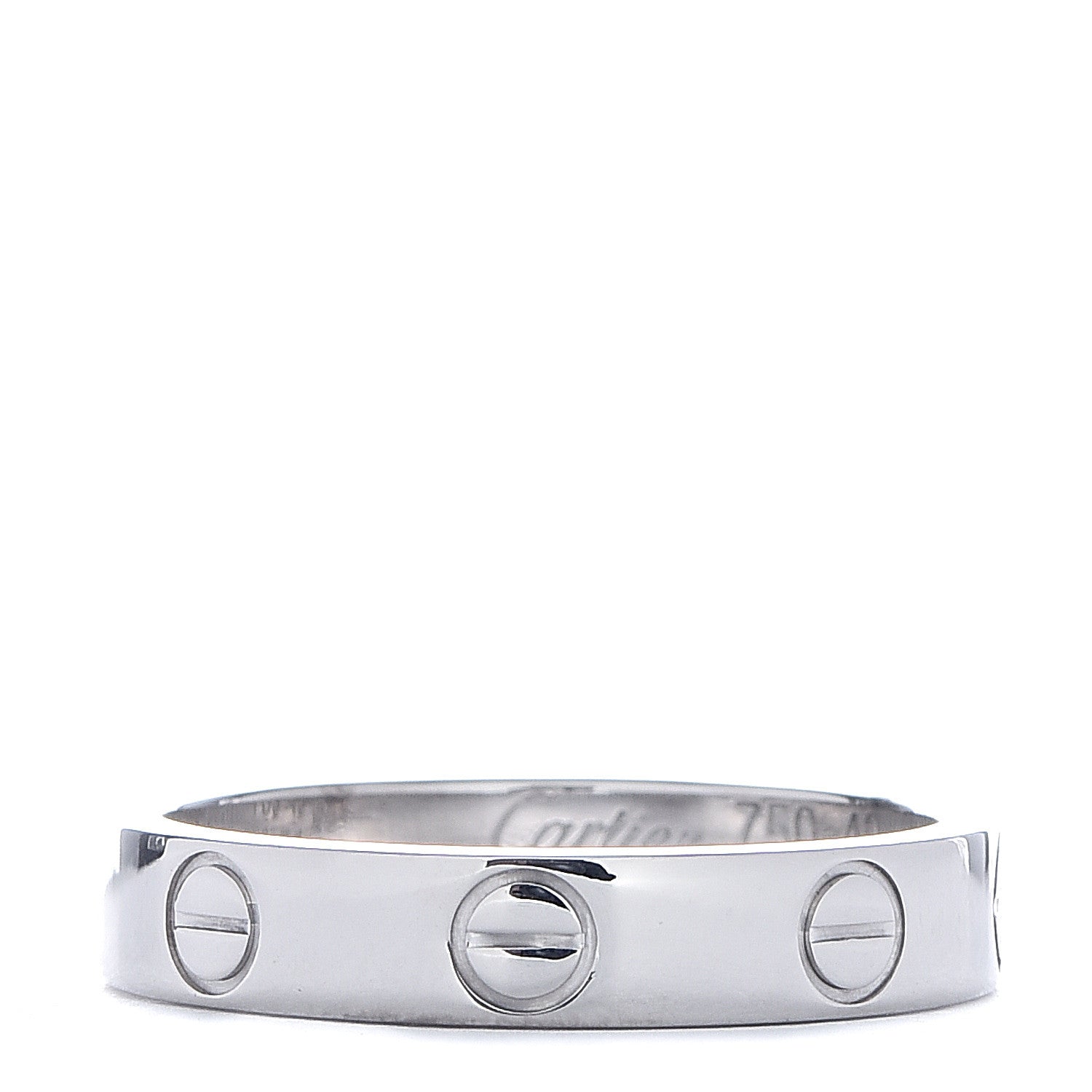 Cartier 18K White Gold 3.5mm LOVE Wedding Band Ring 49 5 1 of 4