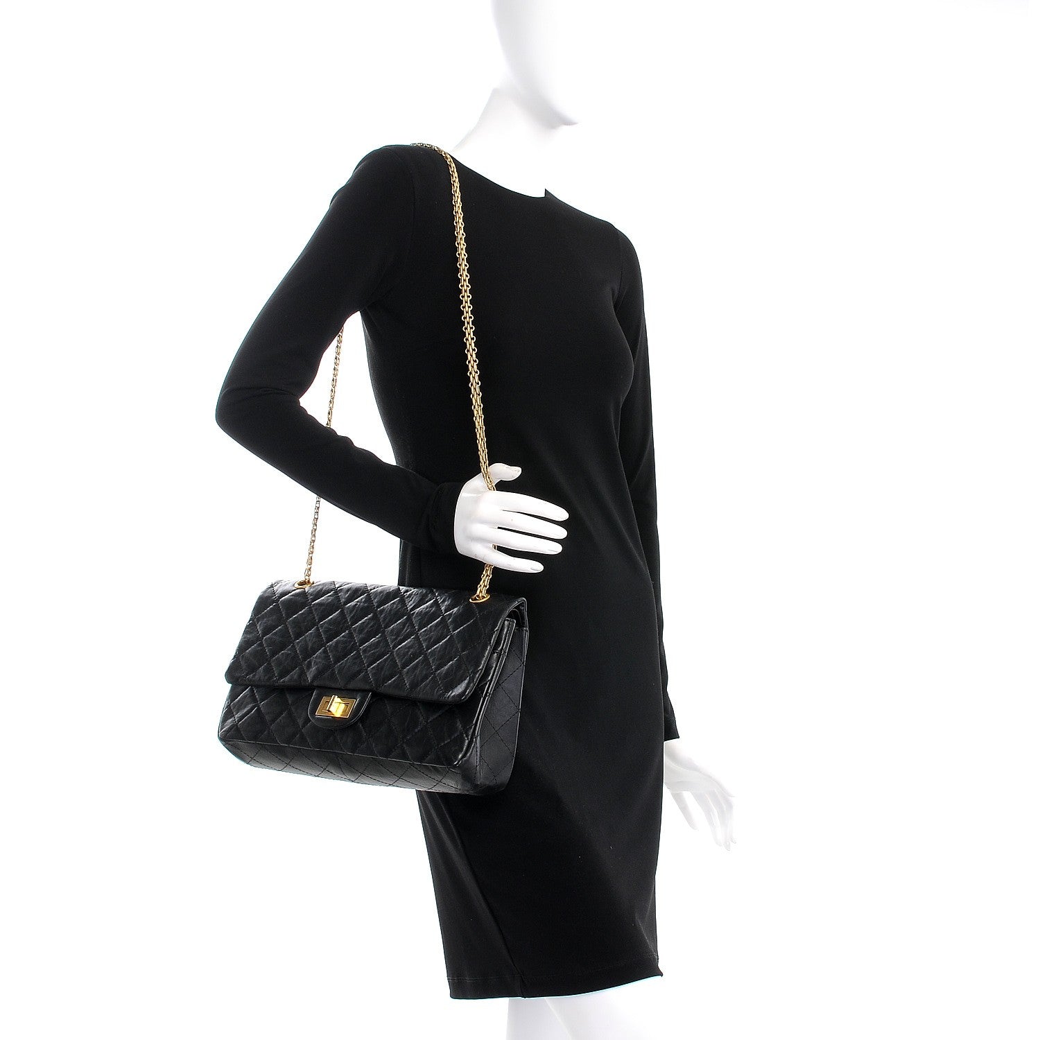 Chanel Aged Calfskin Quilted 2.55 Reissue 227 Flap Black 2 of 8