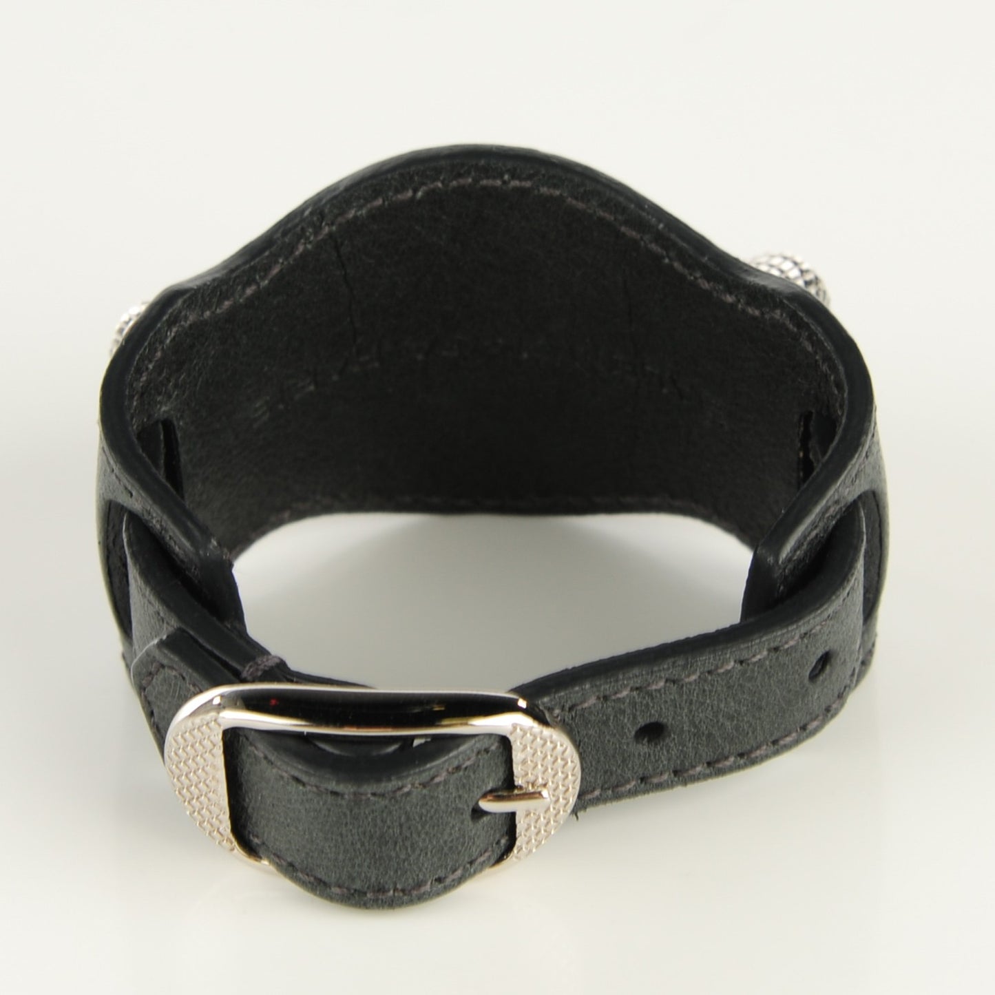 Agneau Arena Giant 12 Silver Hardware Bracelet S Anthracite