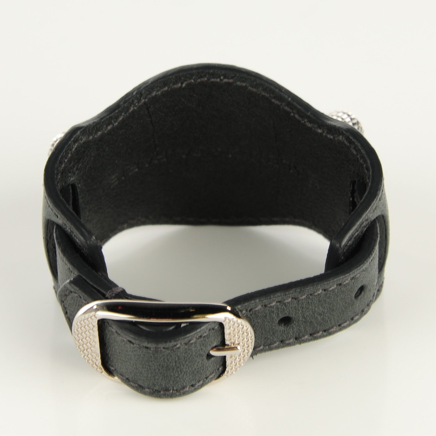 Balenciaga Agneau Arena Giant 12 Silver Hardware Bracelet S Anthracite 3 of 6