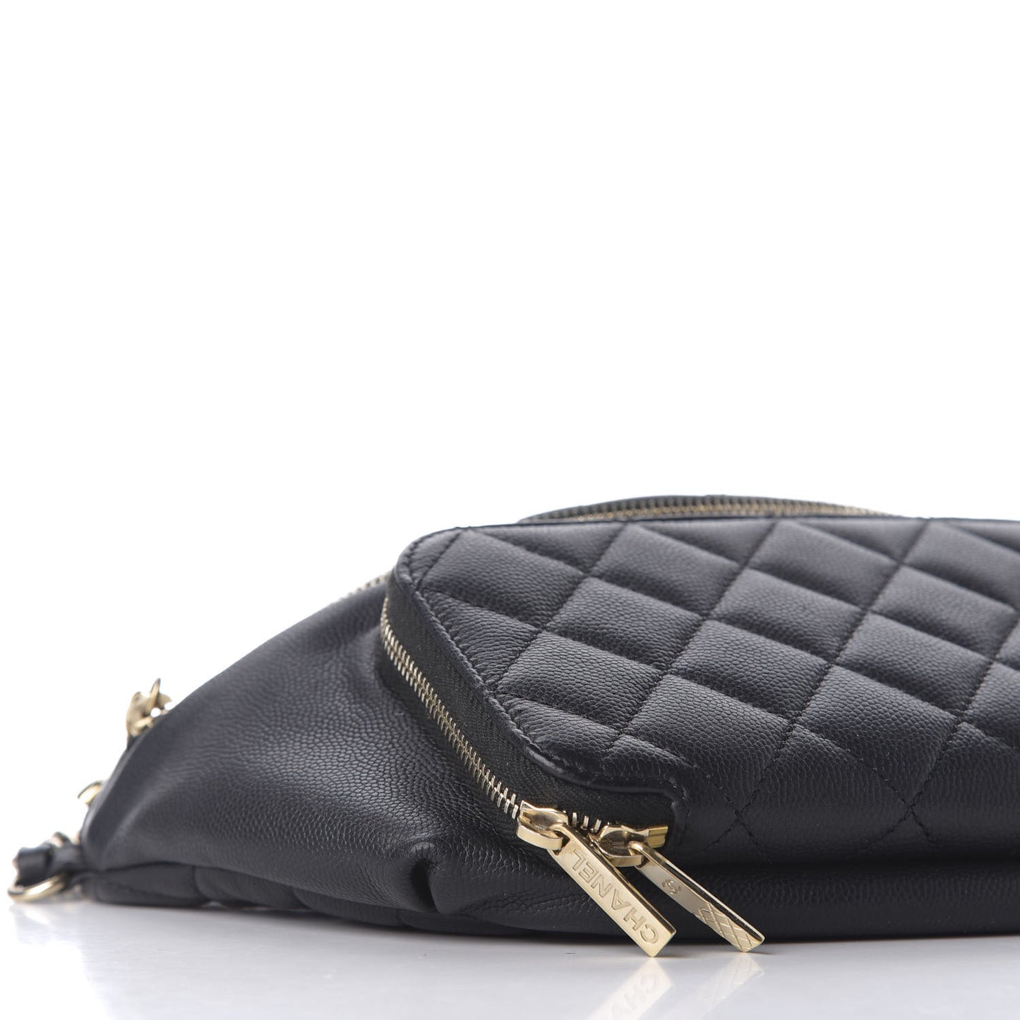 Caviar Quilted Business Affinity Waist Belt Bag Black
