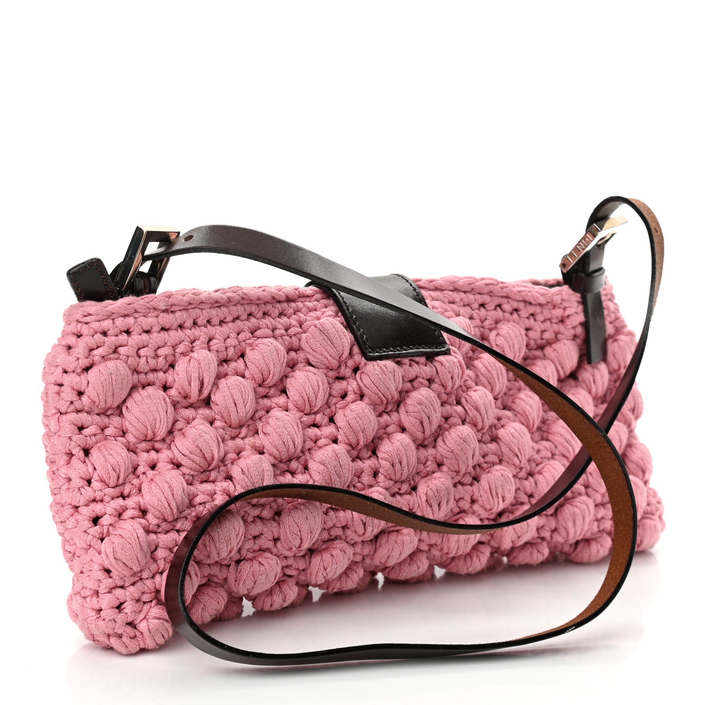 Woven Knit Mini Baguette Pink