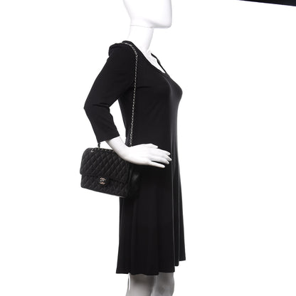 Chanel Caviar Quilted Medium Double Flap Black 2 of 12