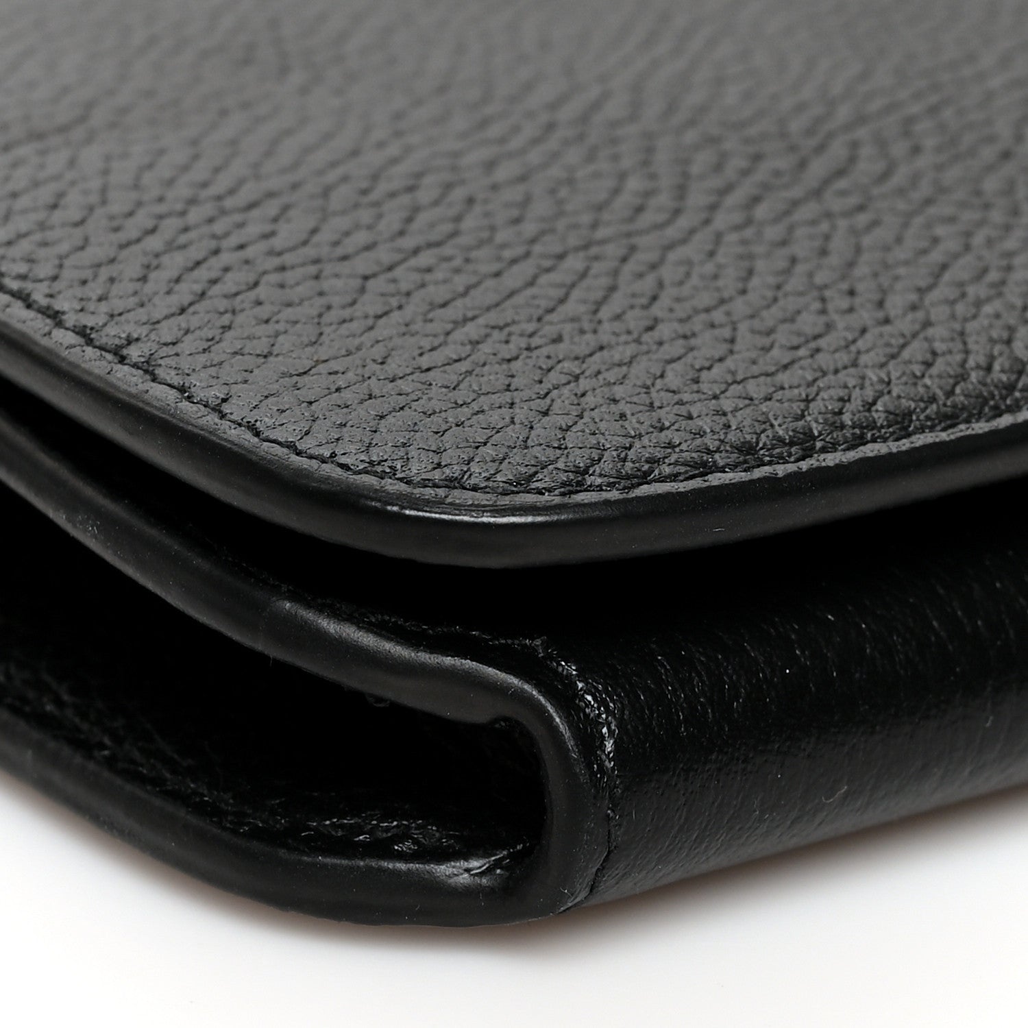 Balenciaga Vibrato Calfskin BB Phone Holder Wallet On Chain Black 8 of 10