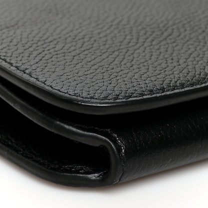 Balenciaga Vibrato Calfskin BB Phone Holder Wallet On Chain Black 8 of 10