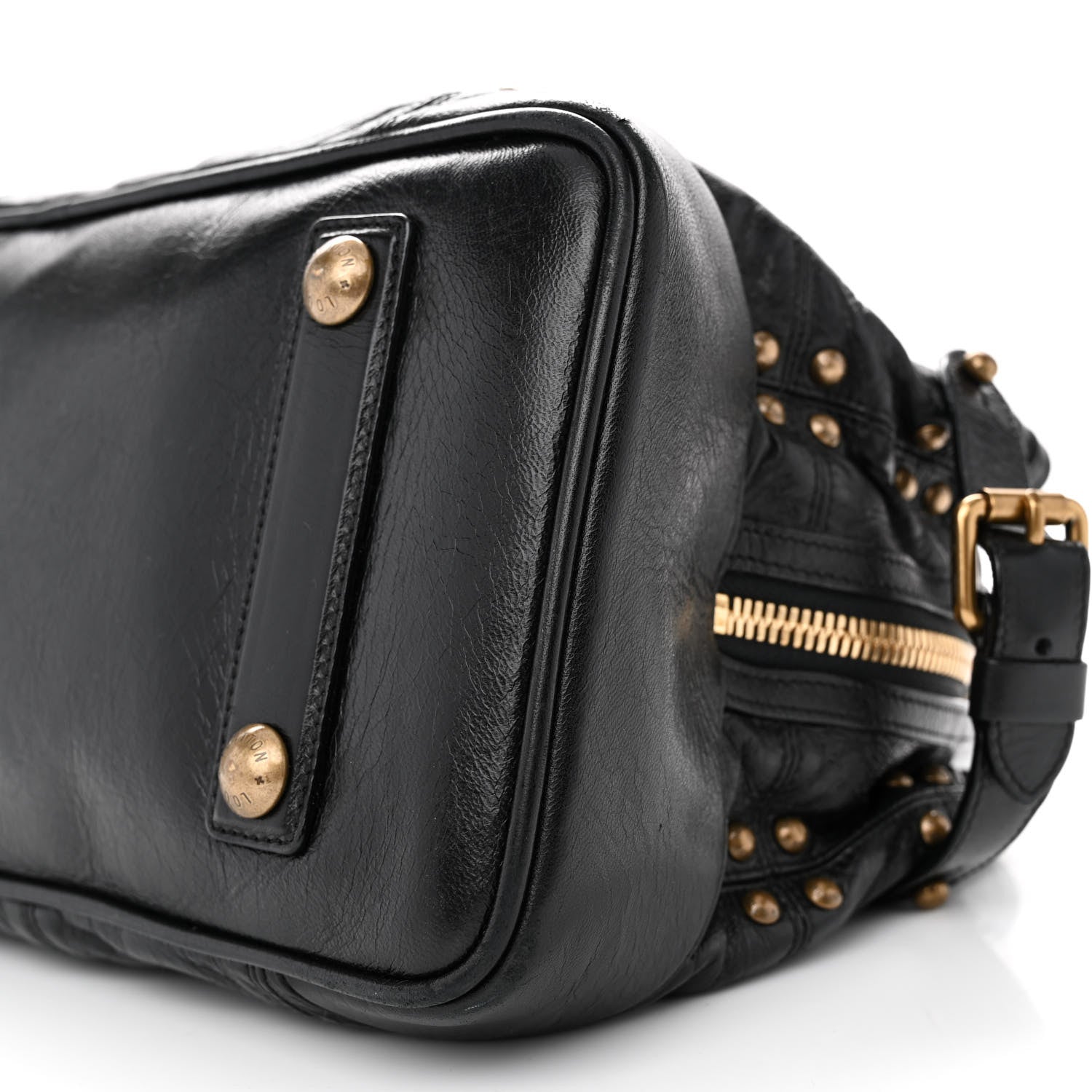Louis Vuitton Lambskin Riveting Black 10 of 12